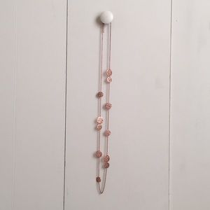 Rose gold long necklace